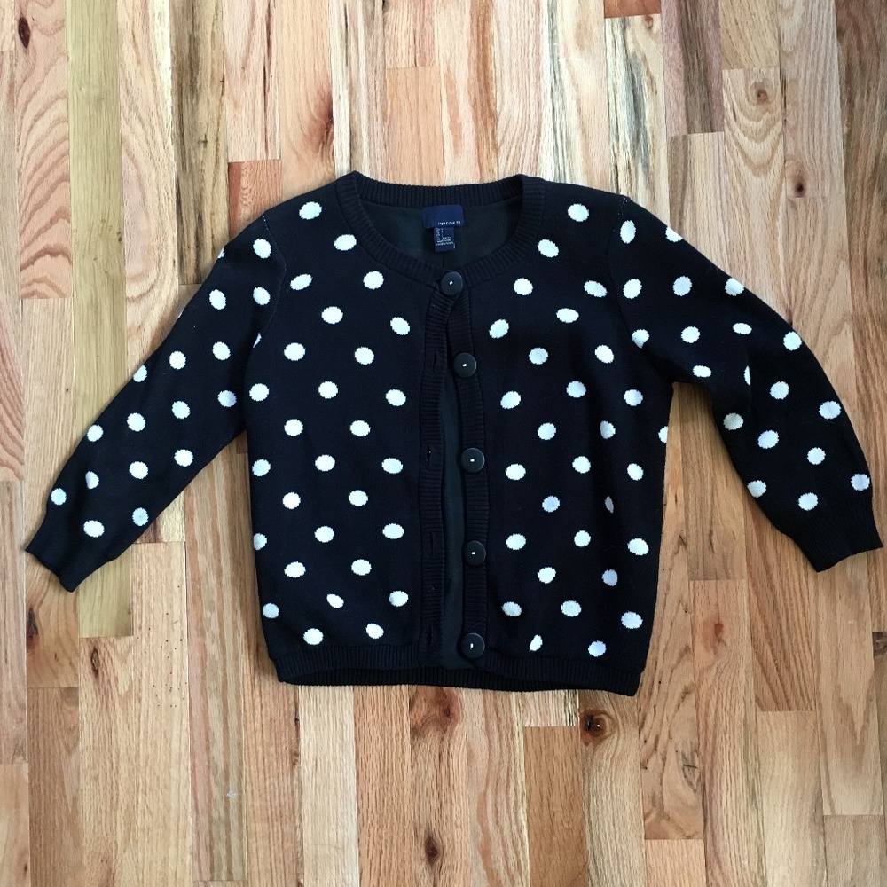 Retro Polka Dot Cropped Cardigan